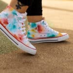 Fabric paint sneakers