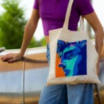 Bolso con pintura textil