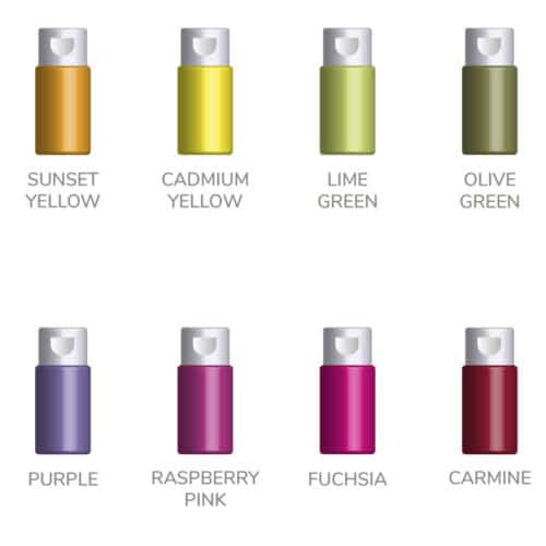 Set de 16 colores de pintura para tela