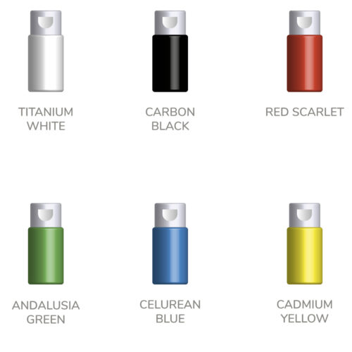 Textile paint set 6 colors 100 ml