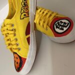 Product painted with fabric paint