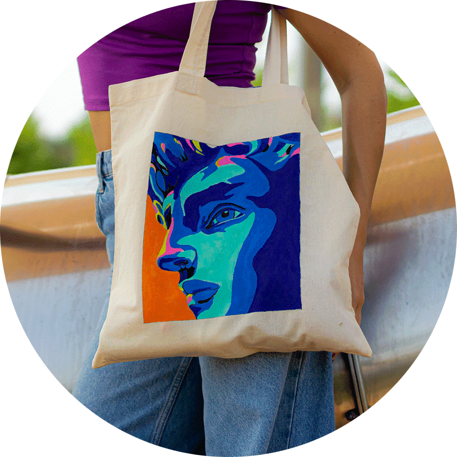 Producto pintado con pintura textil