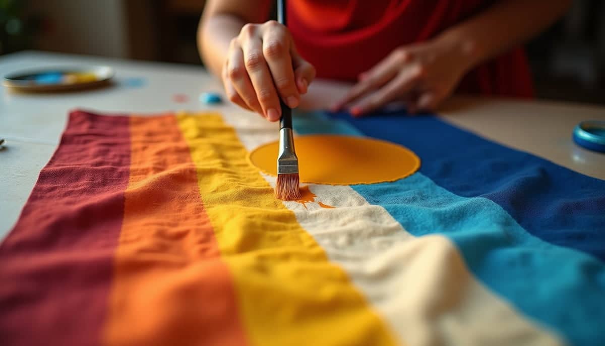 como pintar una bandera de tela